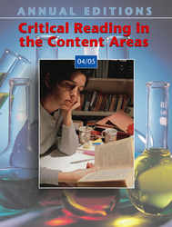 ANNUAL EDITIONS: Critical Reading in the Content Areas 04/05